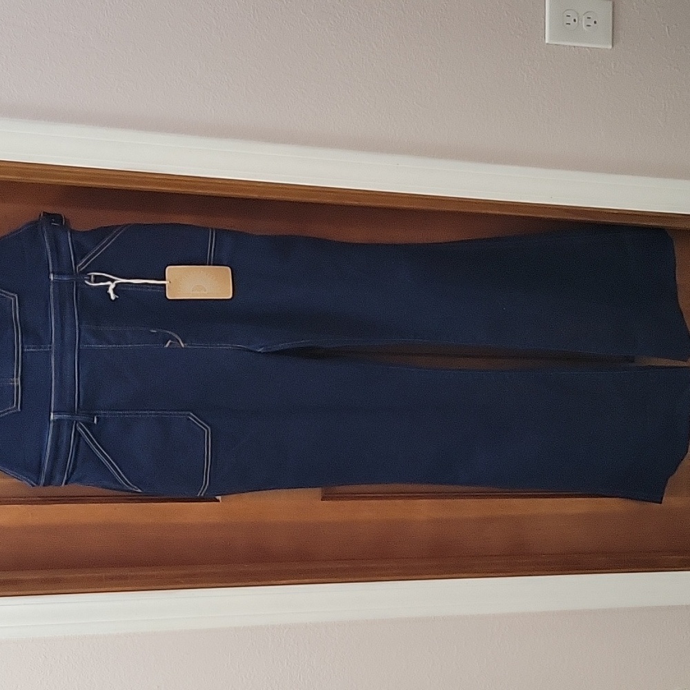 Porter Blue Organic Cotton Bonnie Bibb Classic Blue Denim Overalls - Picture 3 of 13